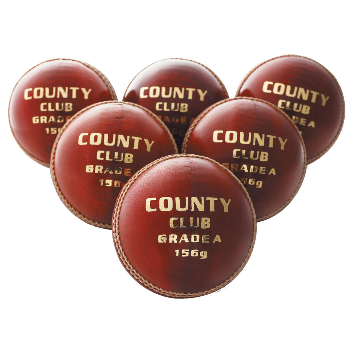Duncan Fearnley County Select Cricket Ball 6 Pack - Red - 156g