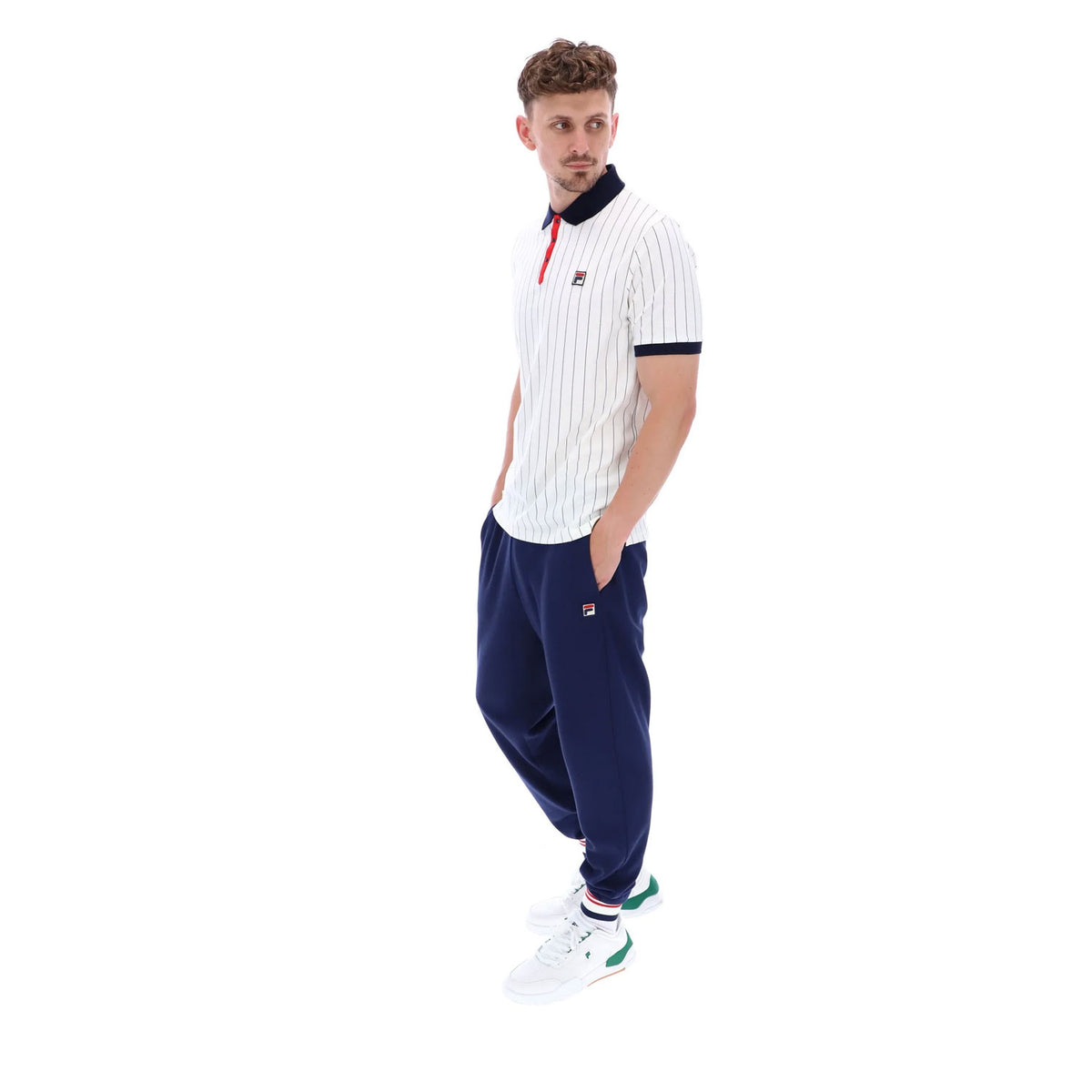 FILA Mens BB1 Retro Classic Vintage Striped Polo - LM1839AT