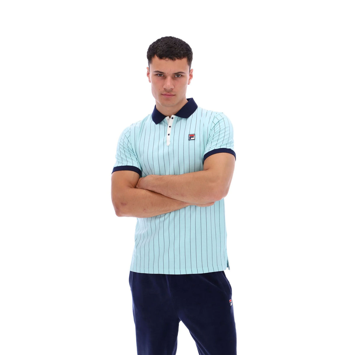 FILA Mens BB1 Retro Classic Vintage Striped Polo - LM1839AT