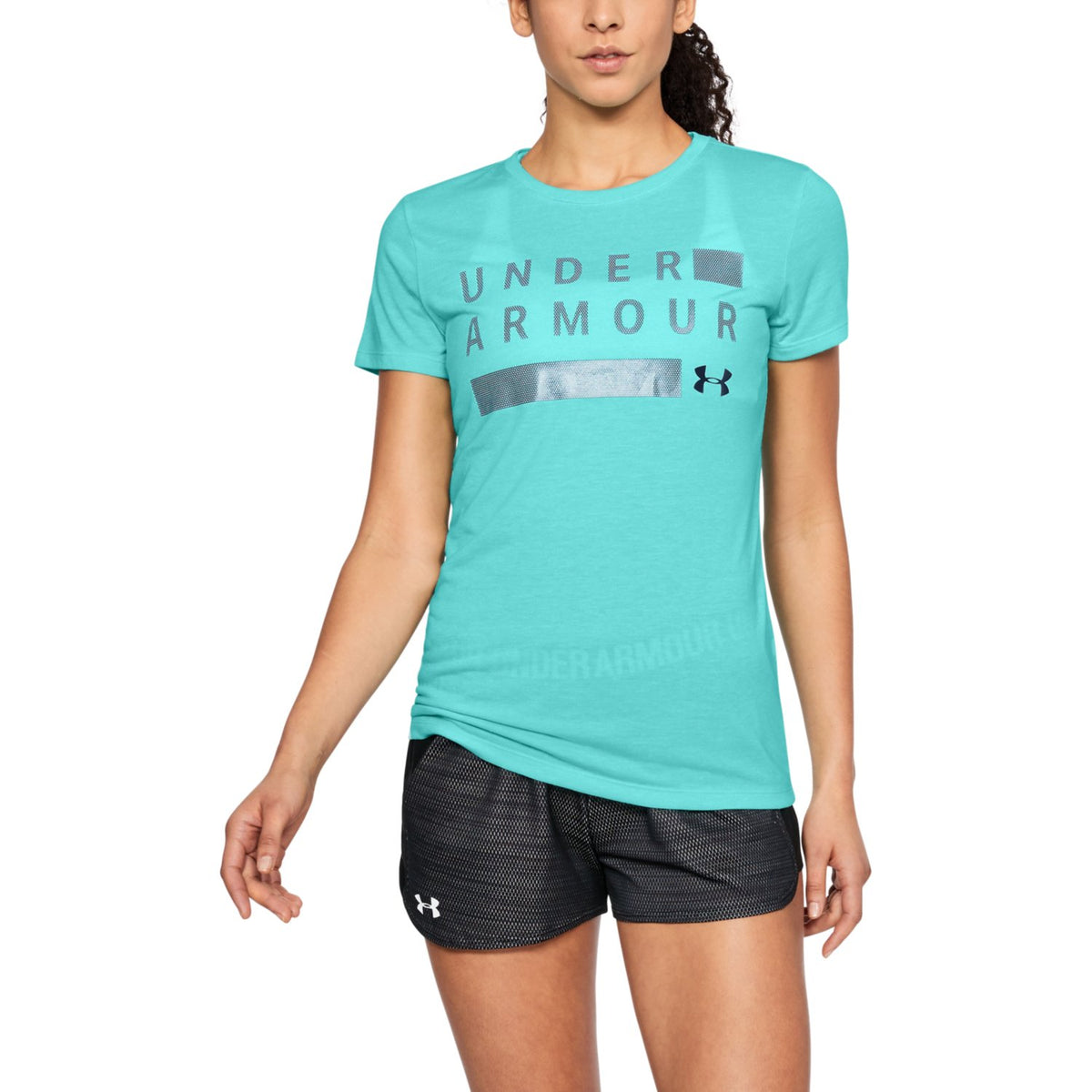 Under Armour Womens Threadborne Graphic Twist Short Sleeve Tee