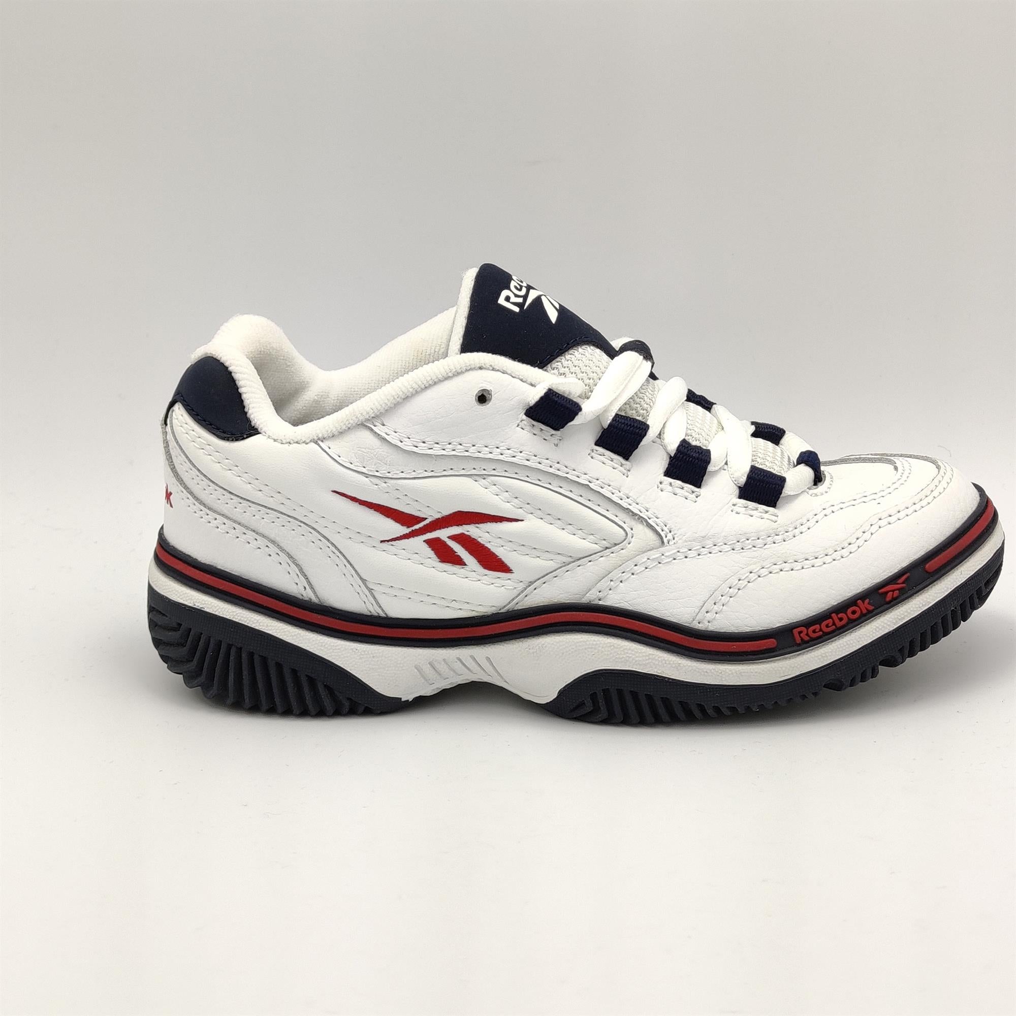 Reebok Junior Smash II Retro Tennis Shoes - White/Blue UK – Sutton Sports