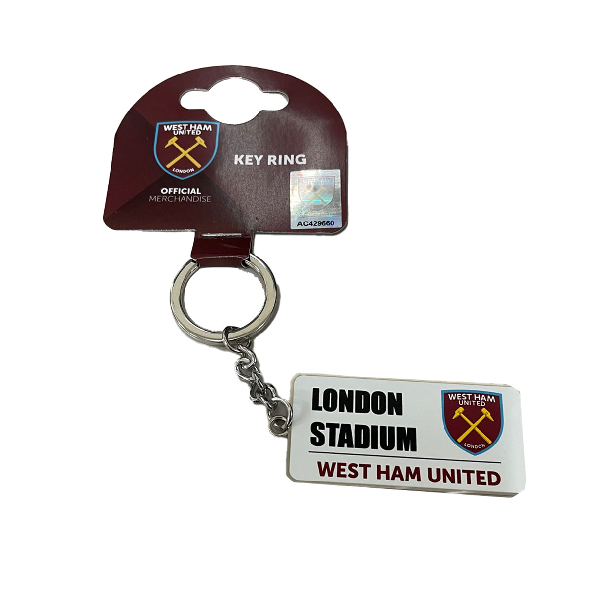 West Ham United Fc Street Sign Keyring