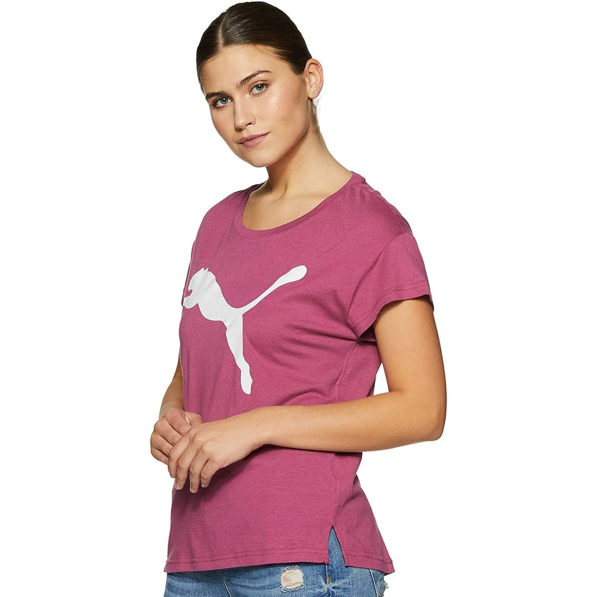 Puma Womens Active Short Sleeve T-Shirt - Magenta