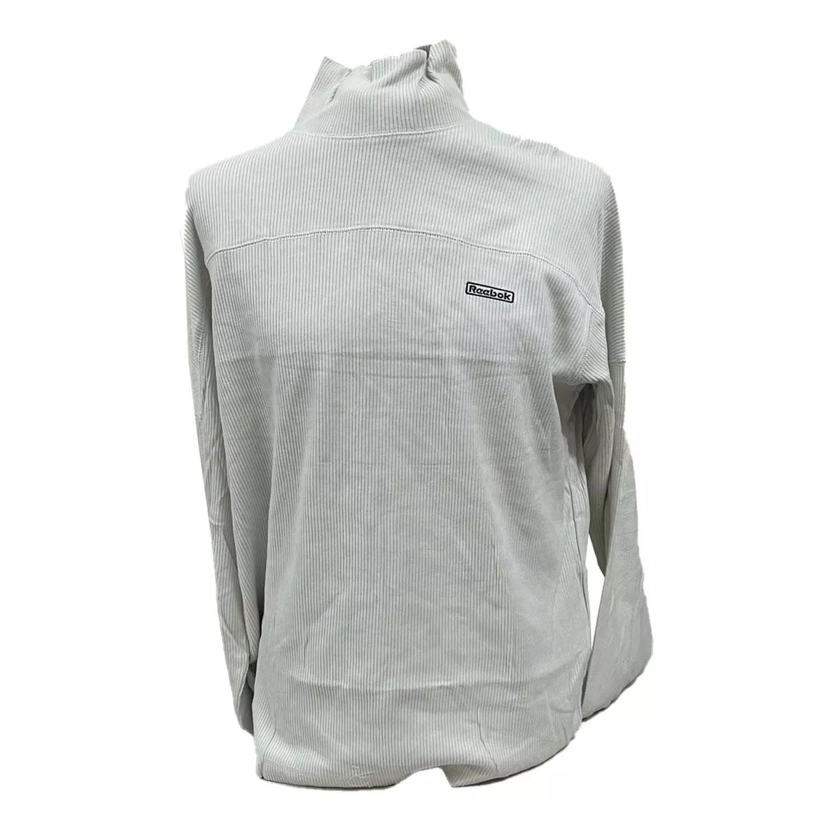 Reebok Original Mens Clearance Small logo Turtleneck Sweatshirt - Off-white - Medium