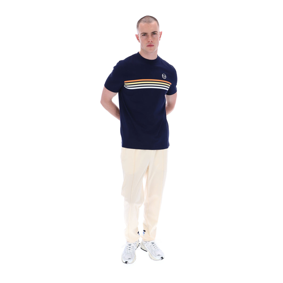 Sergio Tacchini Mens Retro New Melfi Short Sleeve Crew Neck T-Shirt