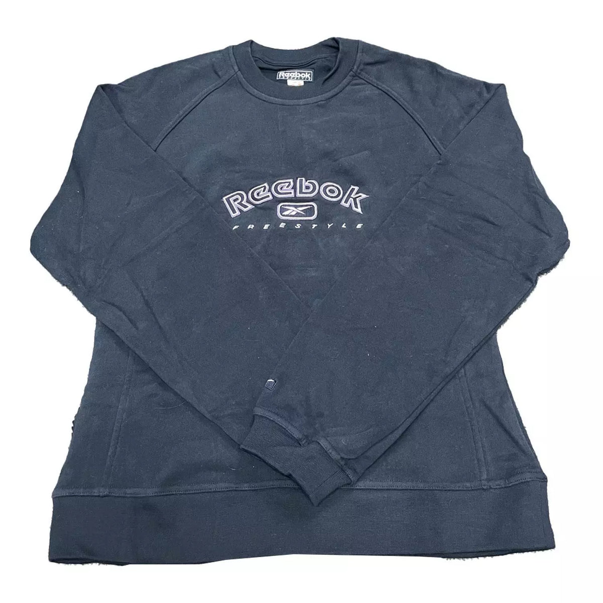 Reebok Womens Big Logo Sweatshirt - Navy - UK Size 12