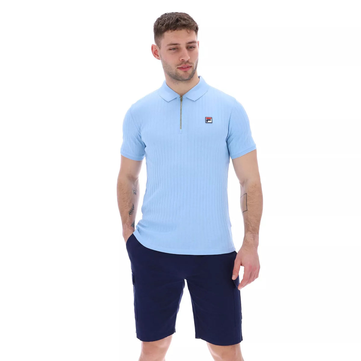 FILA Mens Retro Pannuci Slim Fit Polo