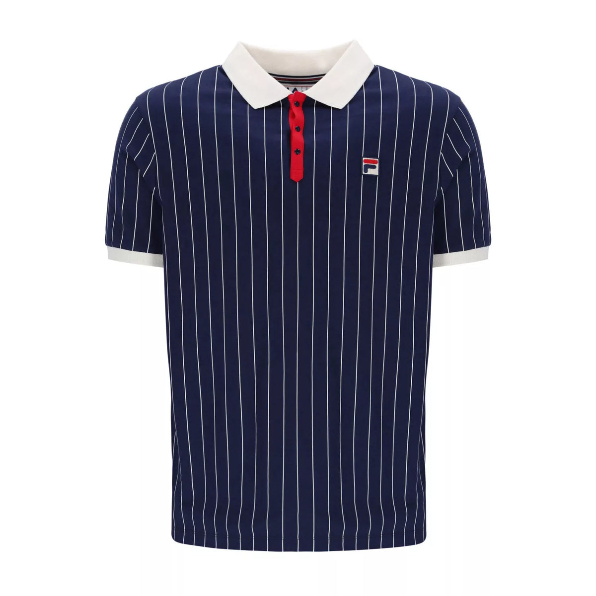 FILA Mens Retro BB1 Classic Vintage Striped Polo