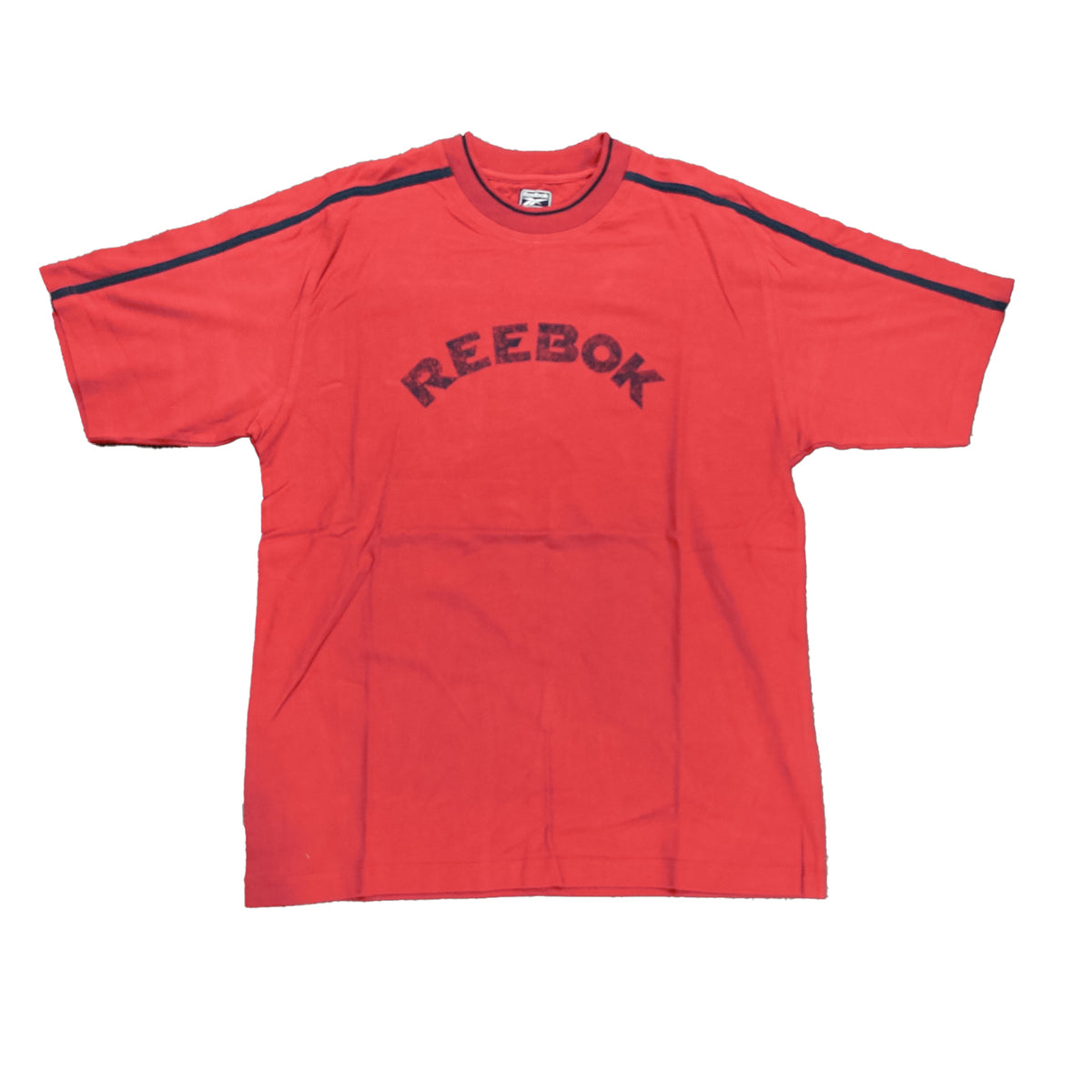 Reebok Mens Clearance One Line Crew Red T-Shirt - Medium