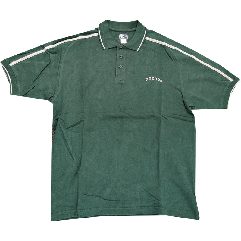 Reebok Mens Clearance One Line Green Polo Shirt - Medium