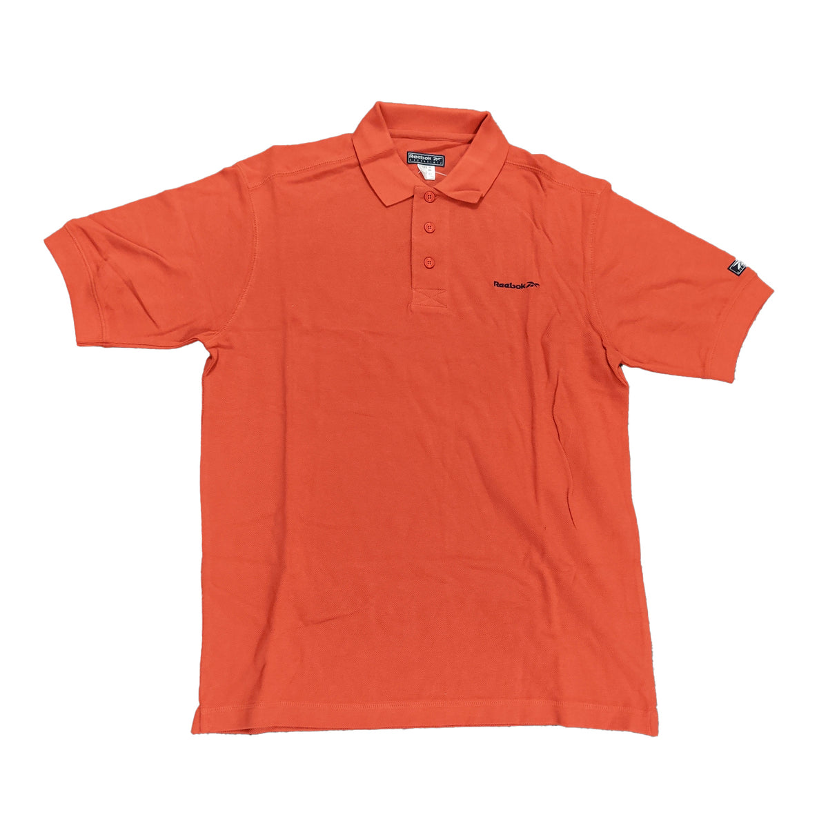 Reebok Mens Clearance Bright Orange Polo Shirt - Medium