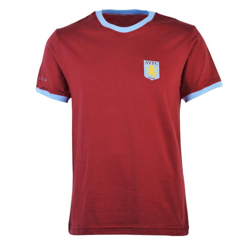 Aston Villa Mens Ringer Crew Neck T-Shirt