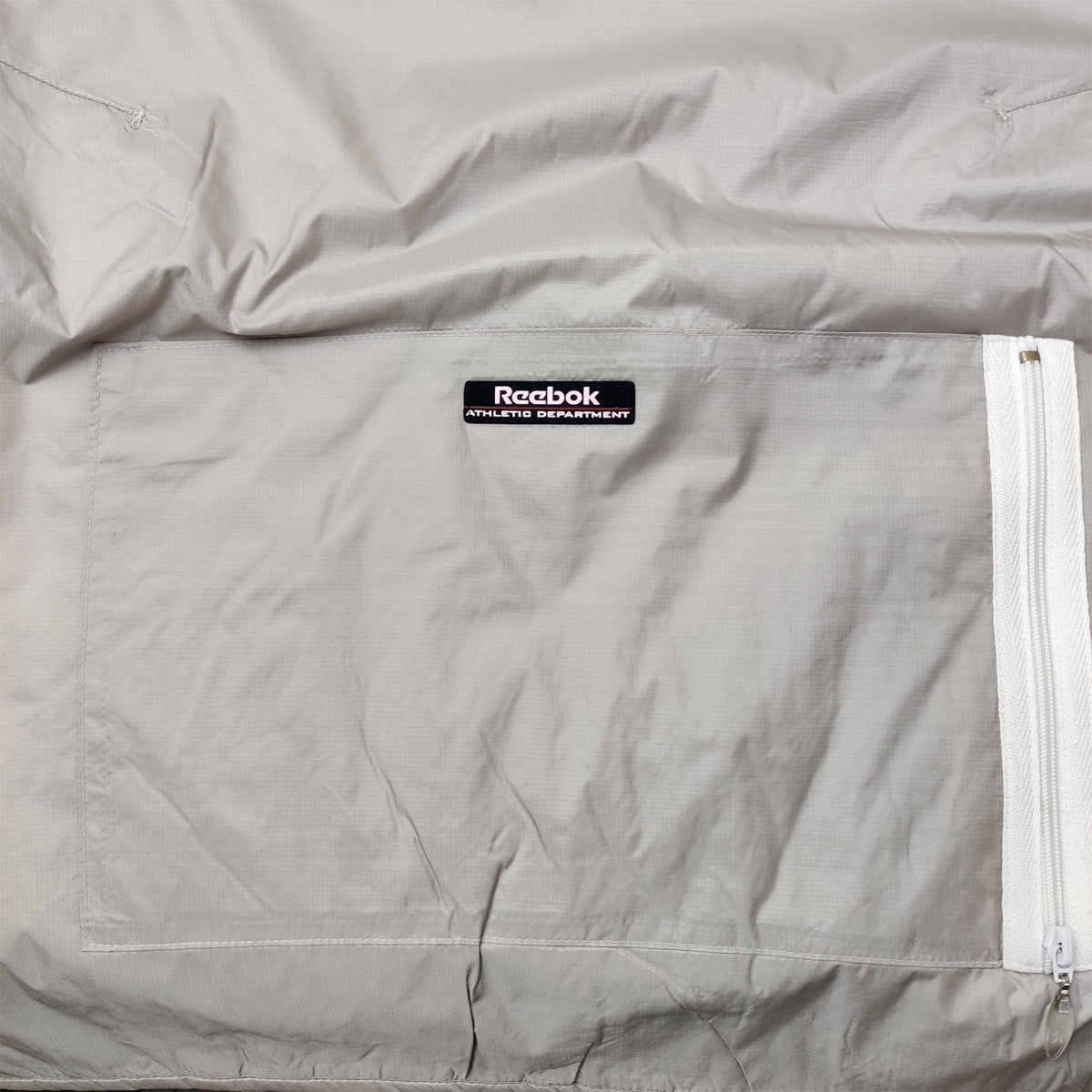 Reebok Womens Retro Original Mid 90's Shoulder Zip Jacket - Silver - UK Size 12