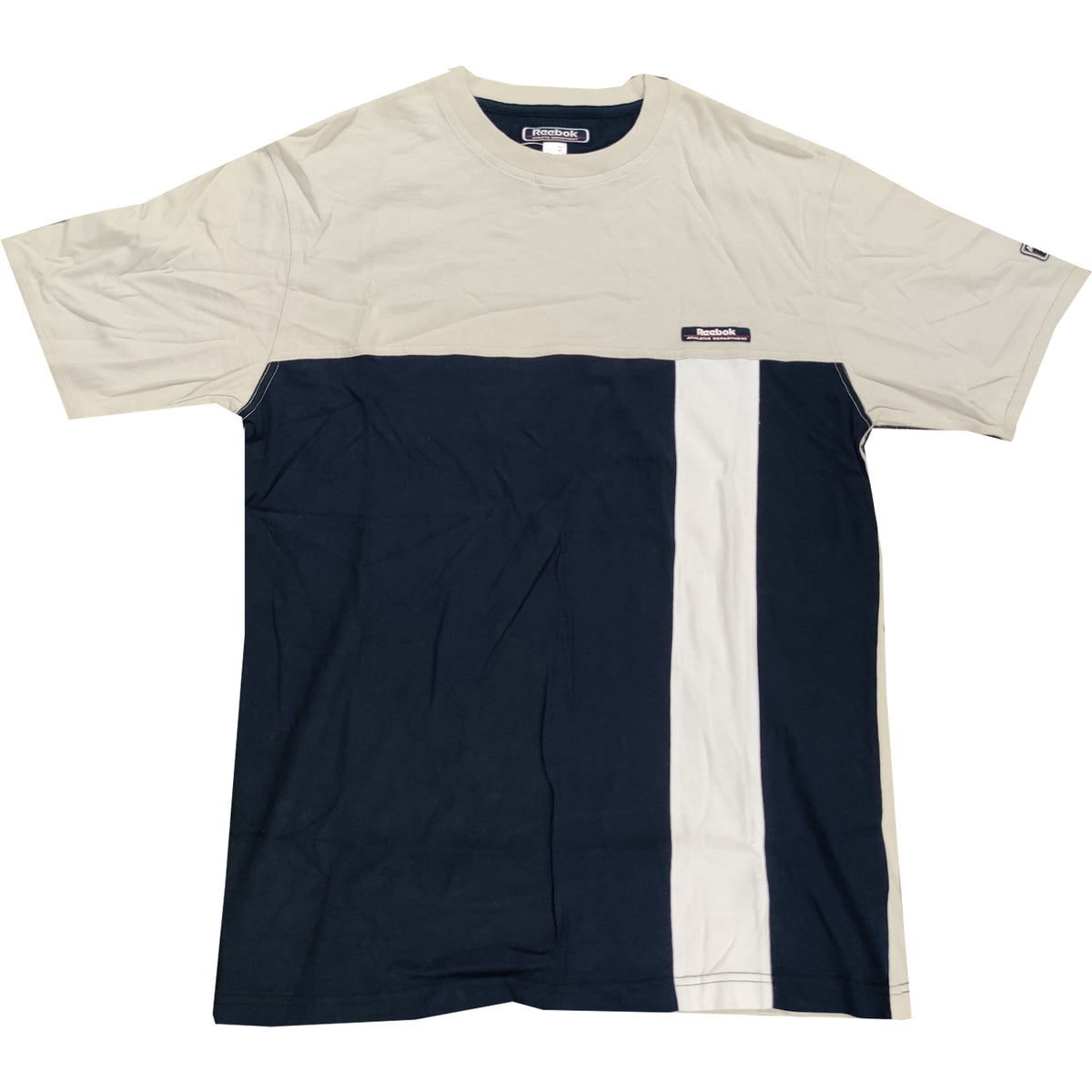 Reebok Mens Clearance Contrast Bar T-Shirt - Medium