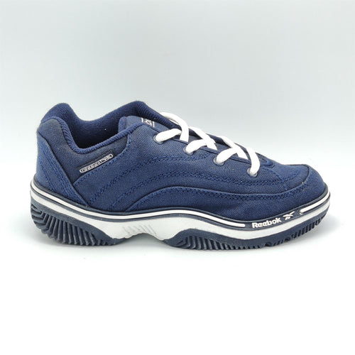 Reebok Junior Smash II Canvas Retro Tennis Shoes - Blue - UK K 12.5