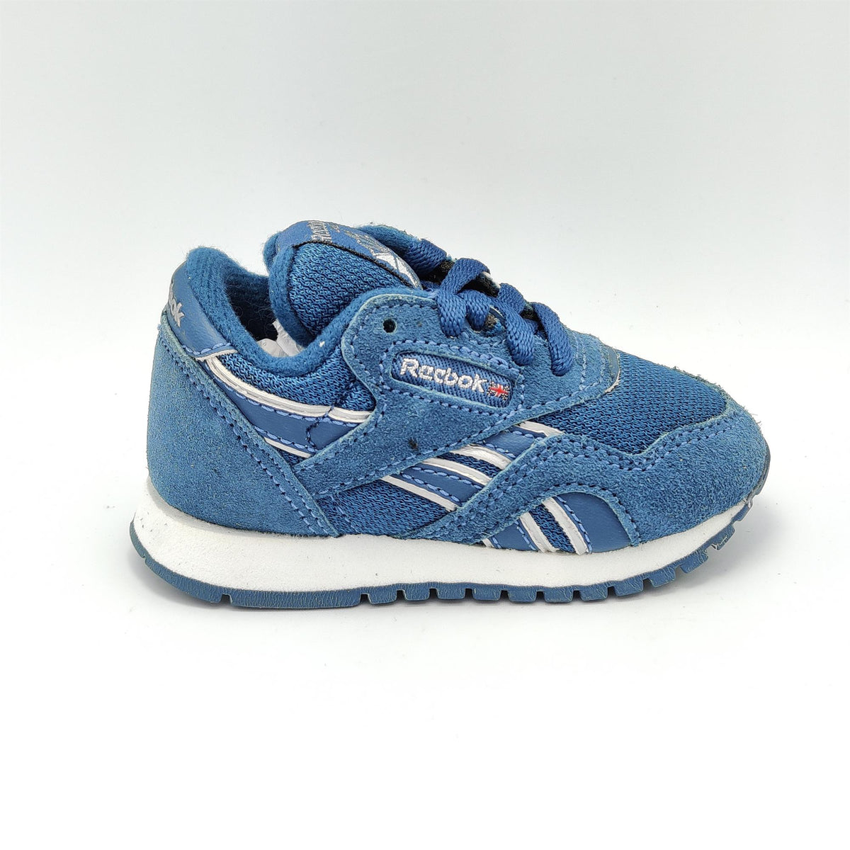 Reebok Infant Classic Leather Ballistic Retro Trainers - Blue - UK K3.5