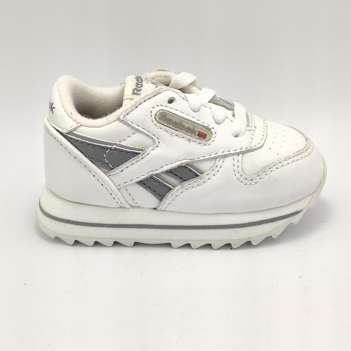 Reebok Infant Classic Leather Double Retro Trainers - White - UK K3.5