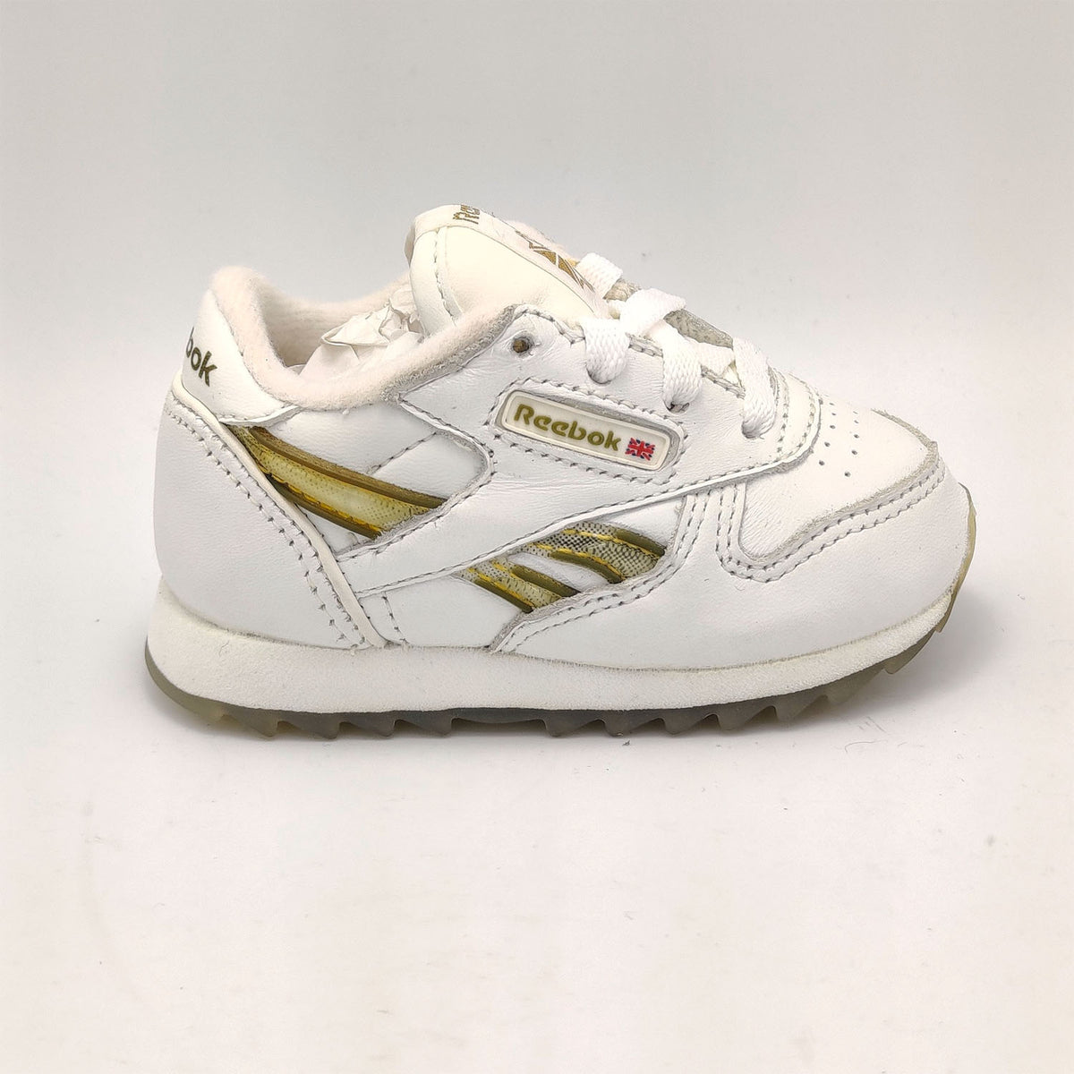 Reebok Classic Leather Junior Flow Gradiated Shoes - White - UK K3.5