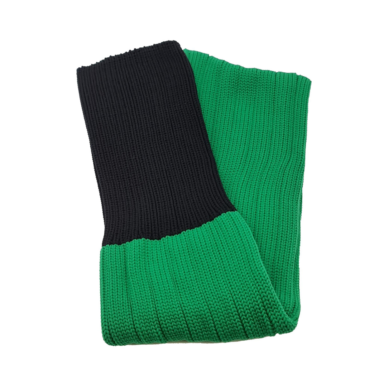 Contrast Top Football Rugby Premium Socks - Made In UK - BOTTLE GREEN/BLACK - MENS ( UK 6-8)