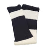 Big Stripes Football Rugby Premium Socks - Made In UK - BLACK/WHITE - MENS ( UK 6-8)