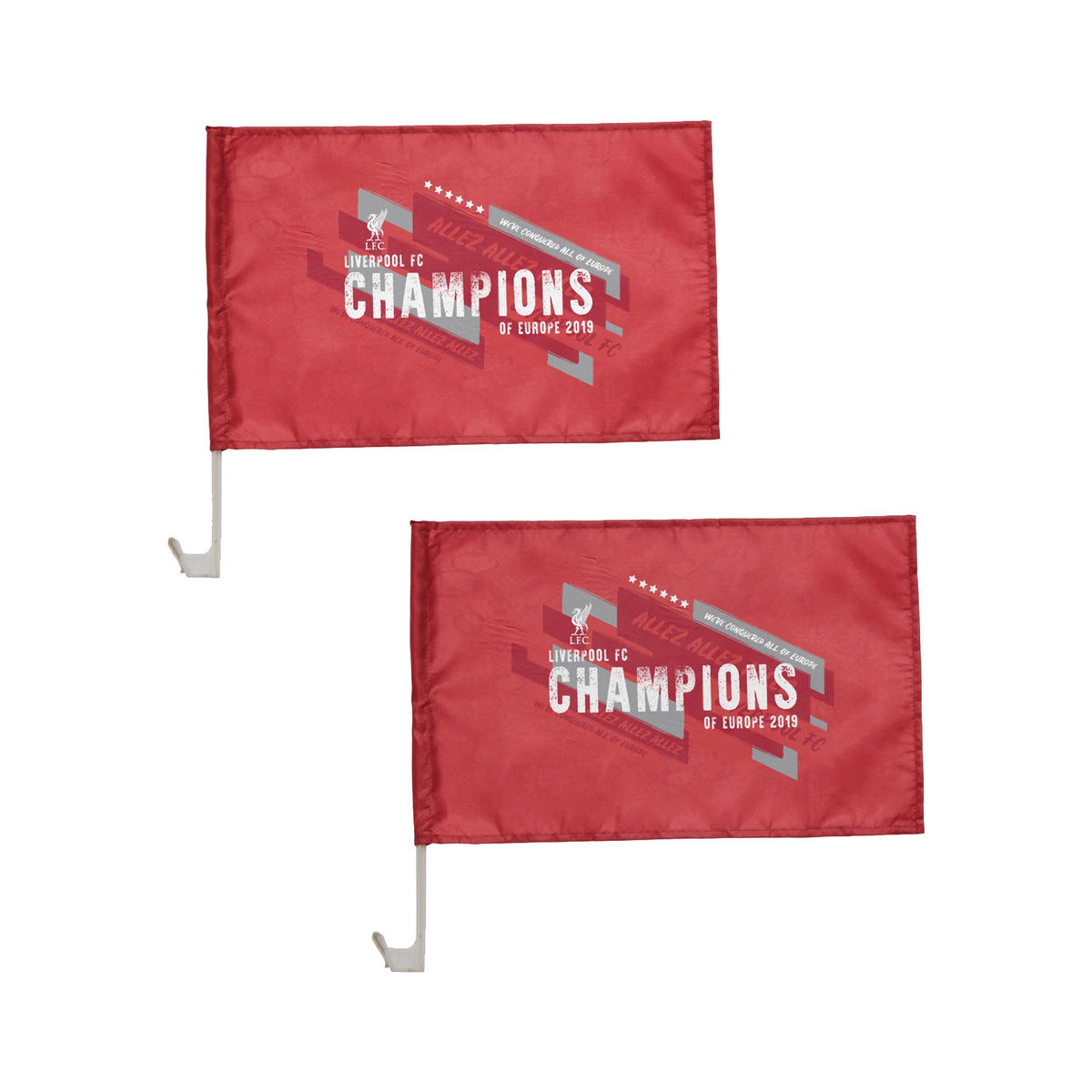 Liverpool FC Champions Of Europe Car Flag
