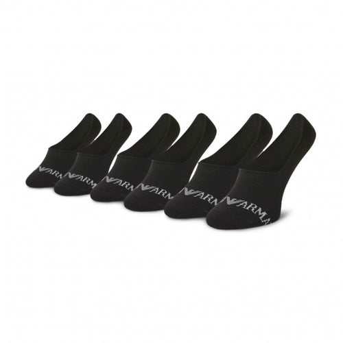 Emporio Armani Underwear Mens 3-Pack Cotton Stretch Invisible Crew Socks - 1P254 306227