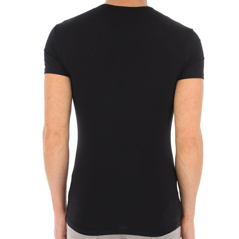 Emporio Armani Underwear Mens Monogram Stretch Cotton Loungewear T-Shirts 2-Pack  - 1P715 111670