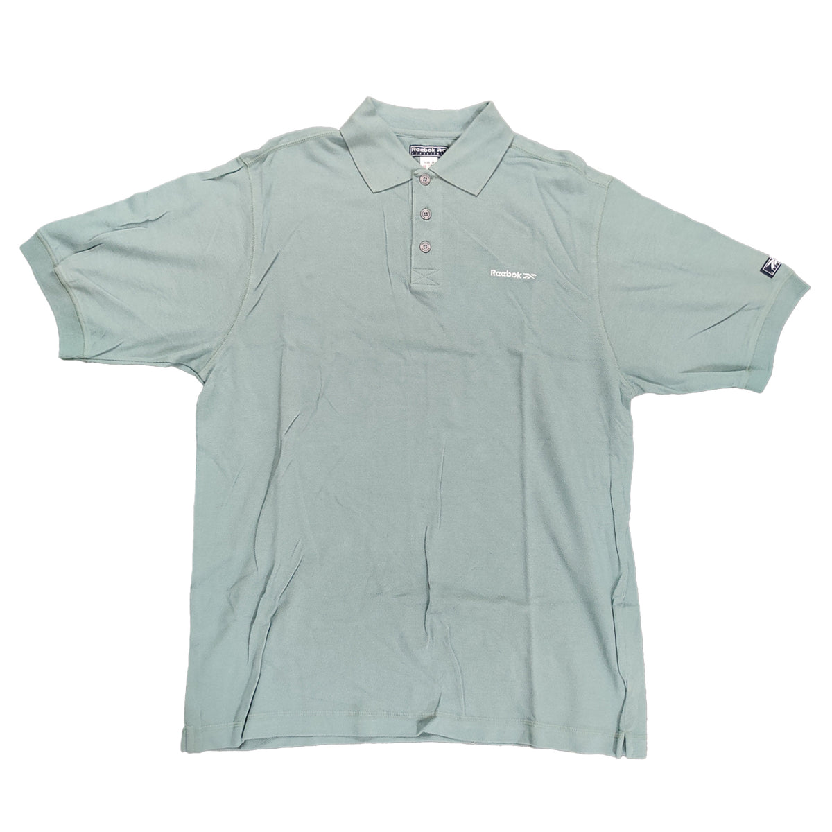 Reebok Mens Clearance Plain Turquoise Polo Shirt - Medium