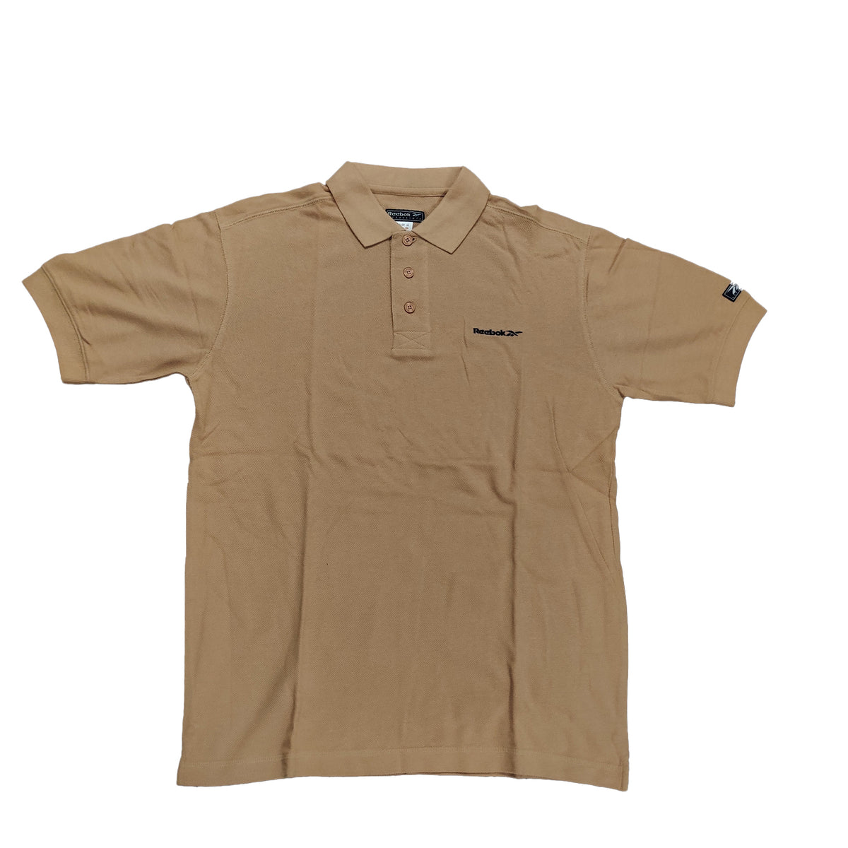 Reebok Mens Clearance Plain Brown Polo Shirt - Medium