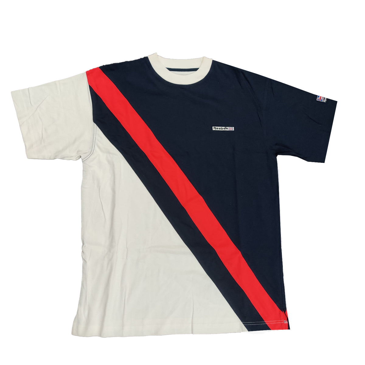 Reebok Mens Clearance Diagonal Stripe T-Shirt - Large