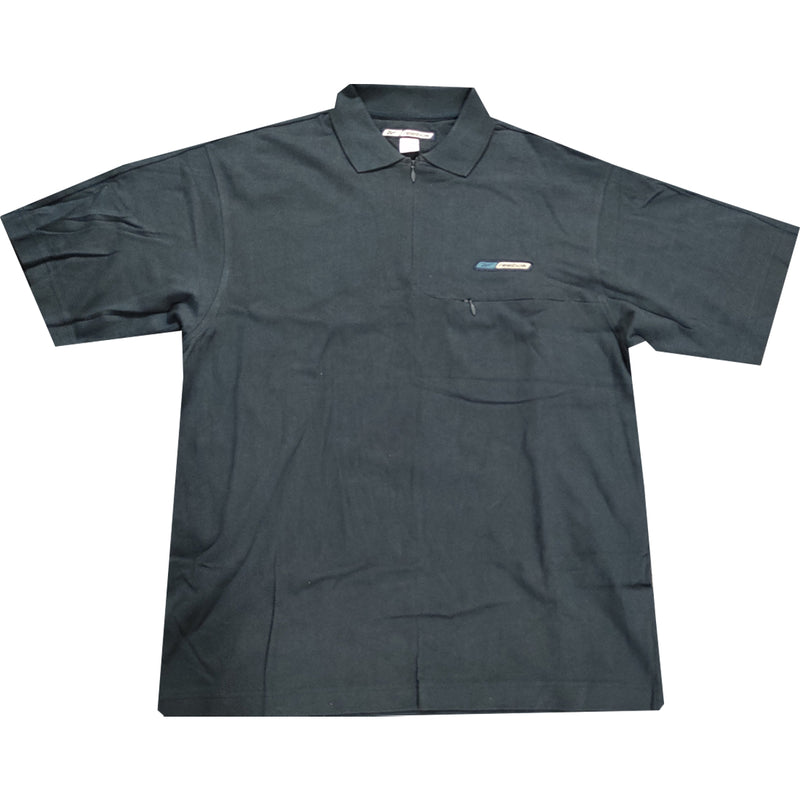 Reebok Mens Clearance Navy Chest Zip T-Shirt - Medium