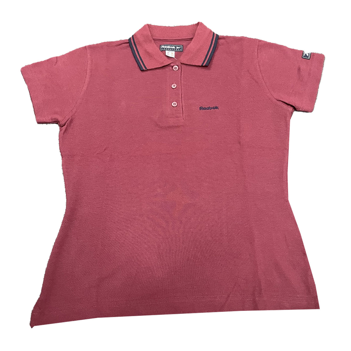 Reebok Womens Athletes Classic Polo Shirt - Burgundy - UK Size 12
