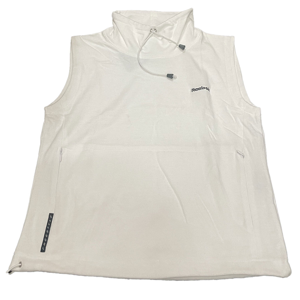 Reebok Womens Freestyle Sleeveless High Neck Sweatshirt - White - UK Size 12
