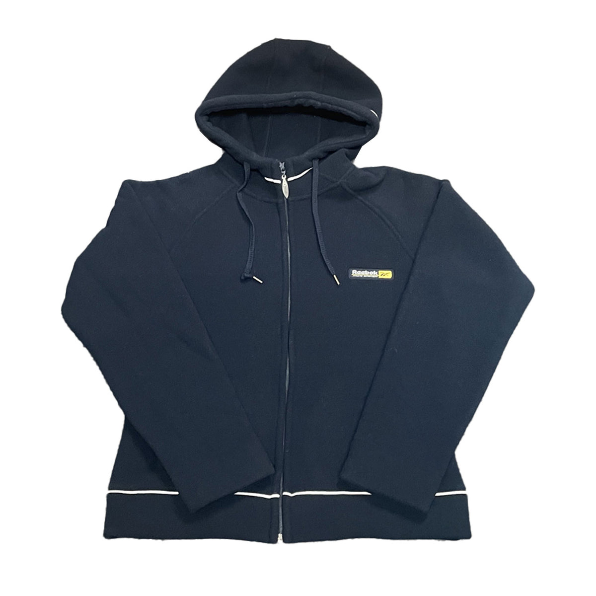 Reebok Womens Hooded Zipped Fleece Jacket - Navy - UK Size 12