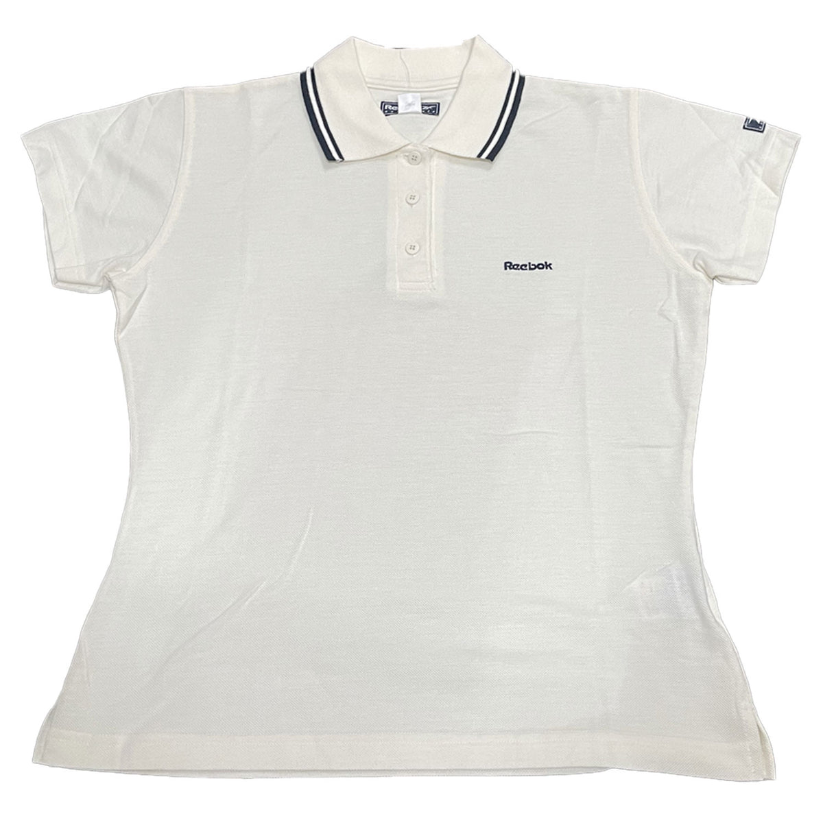 Reebok Womens Essentials Polo Shirt - Off White - UK Size 12