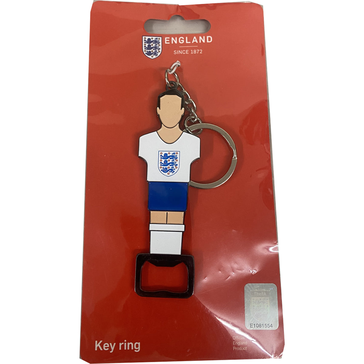 England National Team Bottle Opener Key Ring