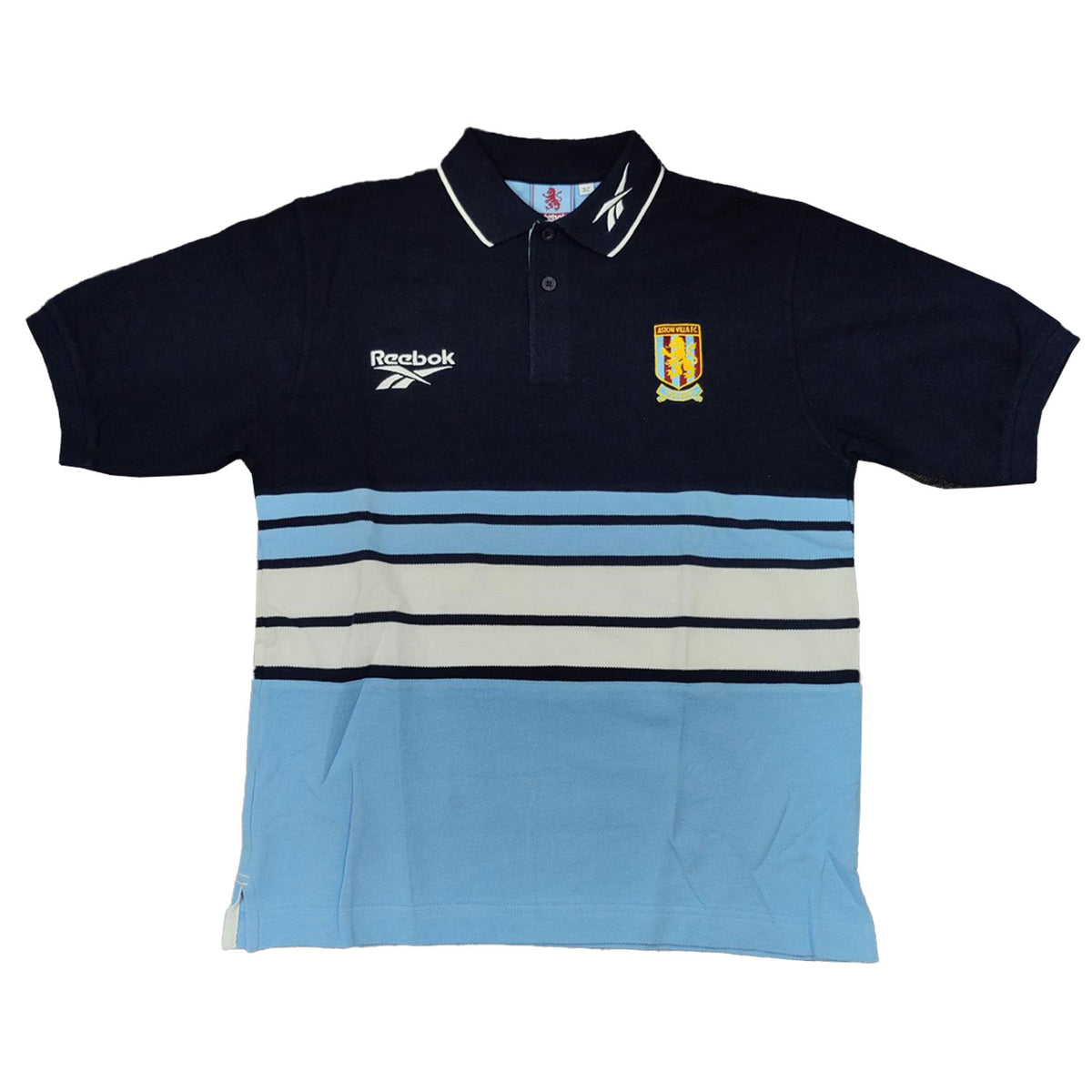 Aston Villa Mens Retro Original Mid 90's Casual Polo T-Shirt