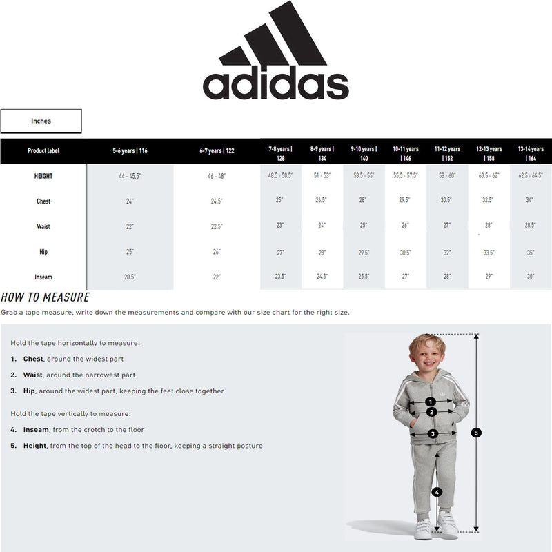 Adidas big boy size chart Clearance
